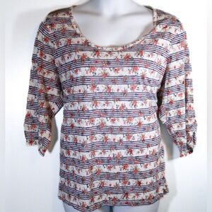 Floral Striped Jr’s Plus Top
